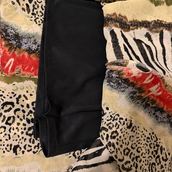 Asymmetrical Animal Print maxi Skirt small Tunique - Picture 7 of 7